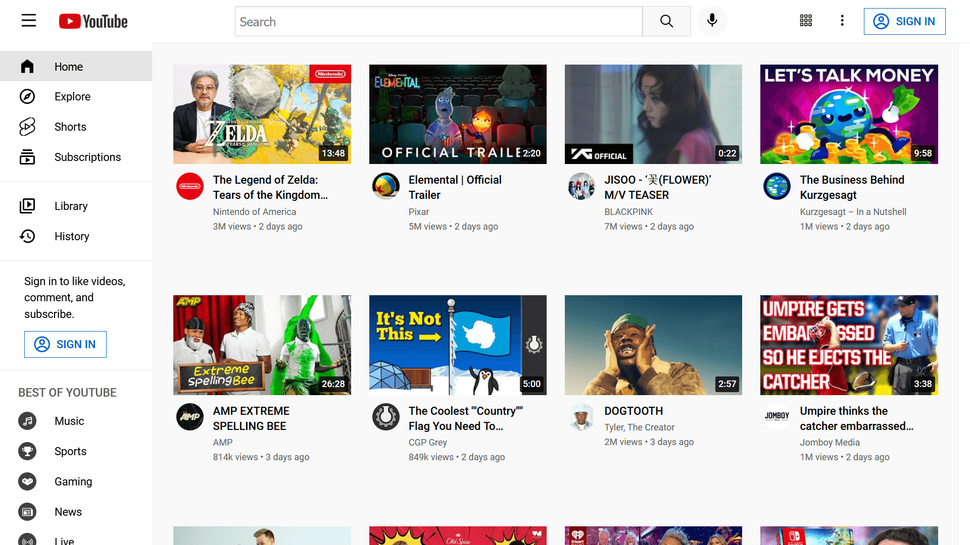 Youtube project's screenshot